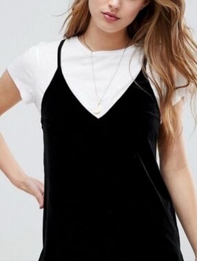 Abercrombie Black Velvet Racerback Cami Y2K Small Corporate Goth